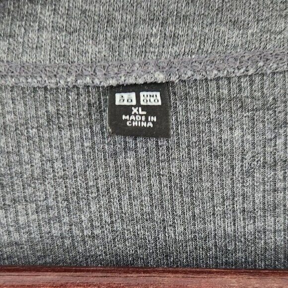 Uniqlo Dark Gray Charcoal Button Front Long Cardigan Pockets Women XL - Picture 9 of 9